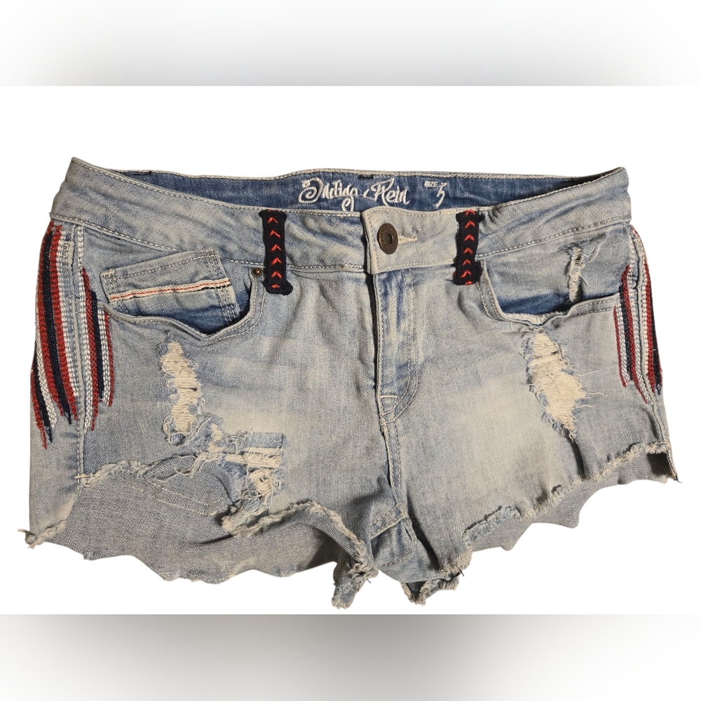 Jeans Shorts Low Rise Destructed Juniors Size 5